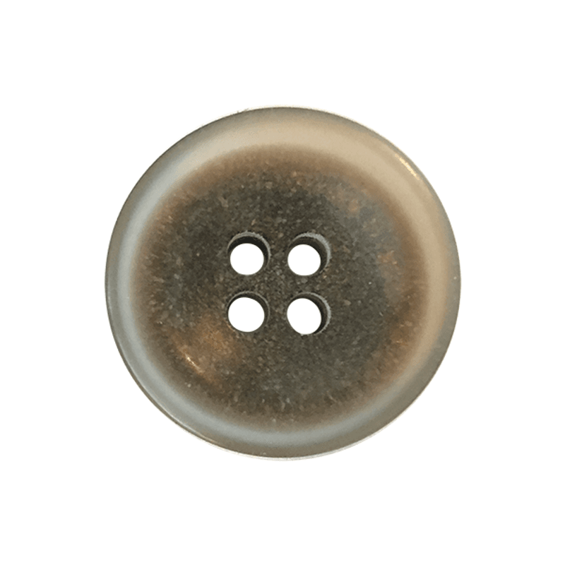 Gjennomsiktig knapp med gråbrun kjerne