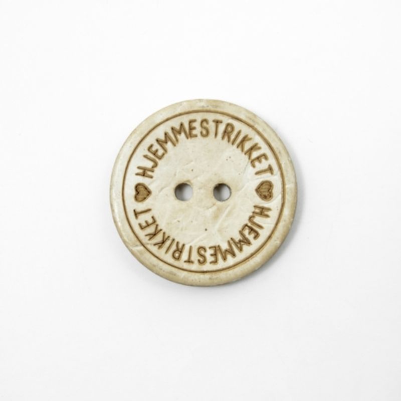 Hjemmestrikket Kokosknapp 22mm