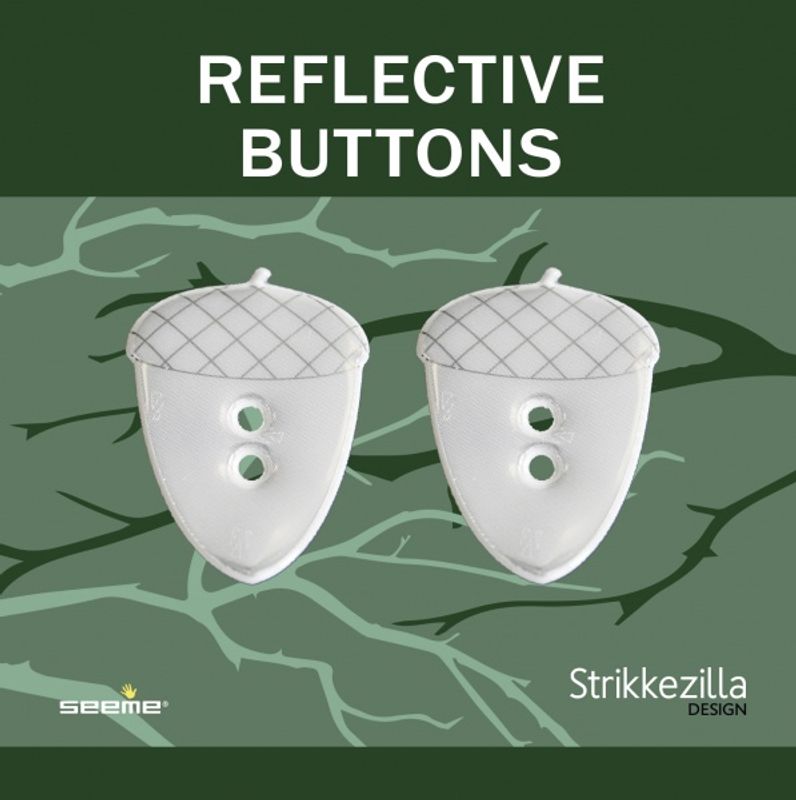 Strikkezilla Refleksknapper Eikenøtter