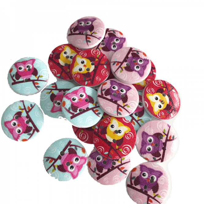 Hovedbilde Barneknapp Ugle 20mm
