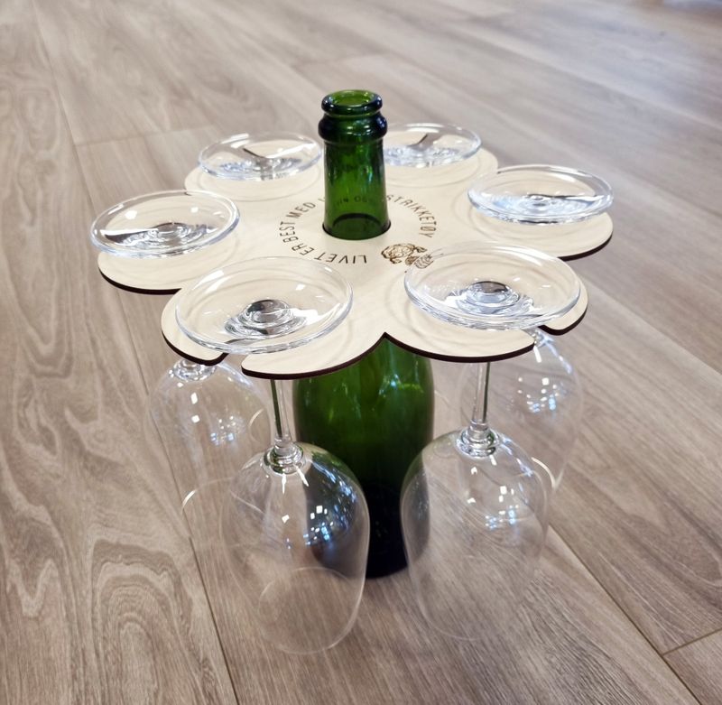 Vin caddie -  Vin og glassholder