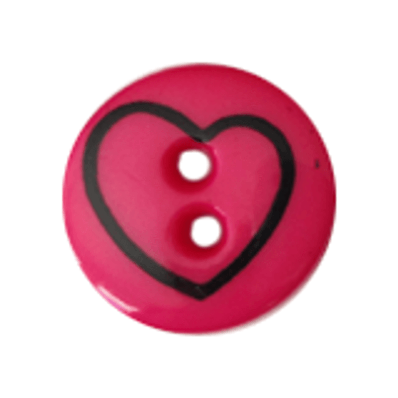 Barneknapp hjerte 13mm