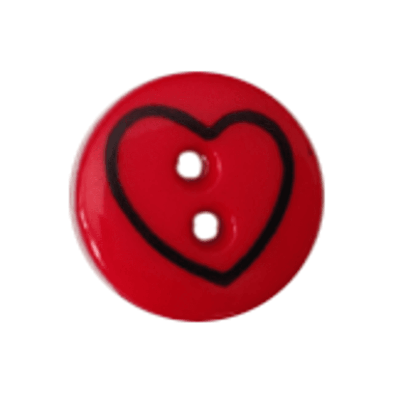 Barneknapp hjerte 18mm