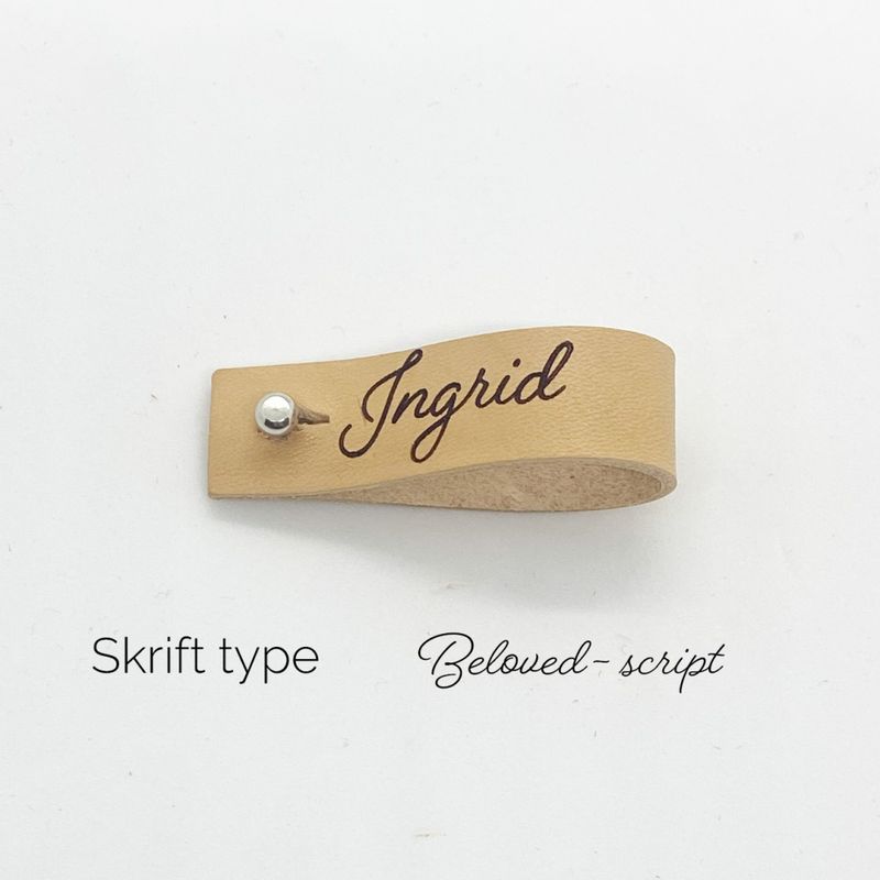 Skinnlapp med egen tekst - lang