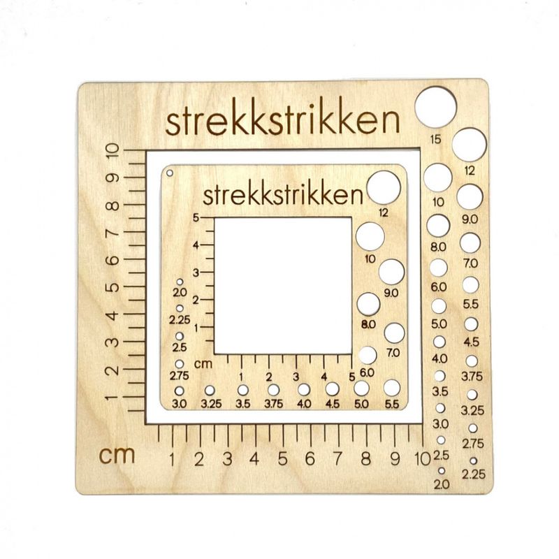 Strikkefasthetsmåler med eget navn/logo