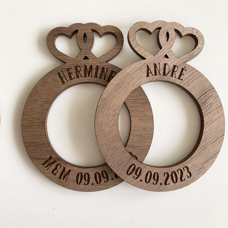 Serviettring med navn - Bordkort