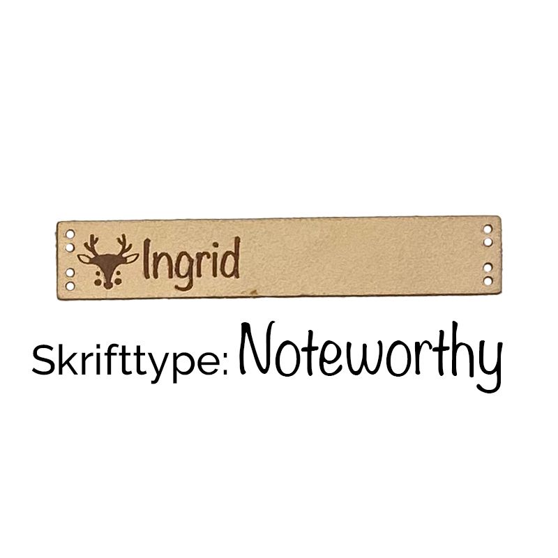 Skinnlapp med egen tekst - lang